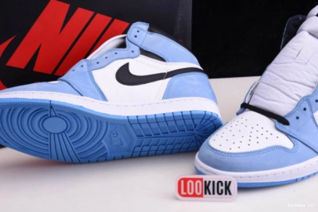 Cheap MAX UNIVERSITY RETRO 1 JORDAN BLACK WHITE AIR BLUE 555088-134 HIGH 0627